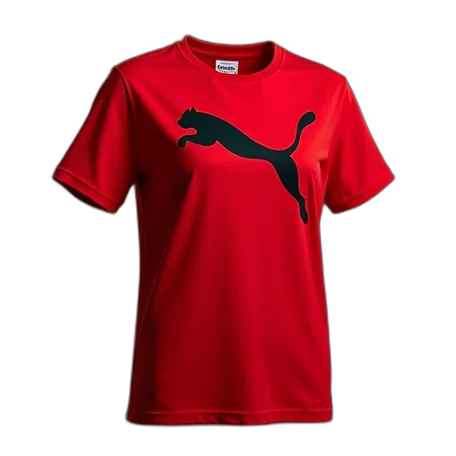 red, puma, tee, women transparent PNG cut-out