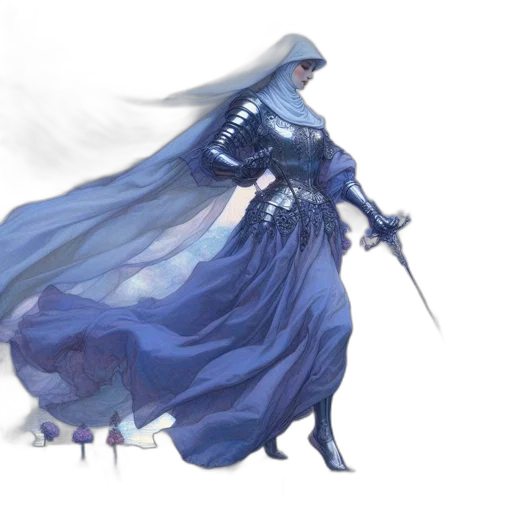 sword, dress, weapon, concept art transparent PNG cut-out