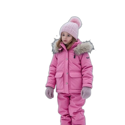 jacket, 3d render, snow, pastel transparent PNG cut-out
