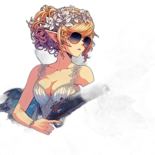 dress, crown, staff, mask transparent PNG cut-out