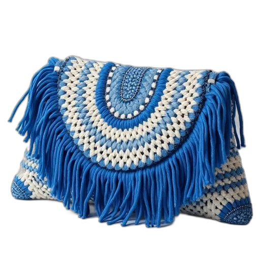 jewelry, blue, white, braided transparent PNG cut-out