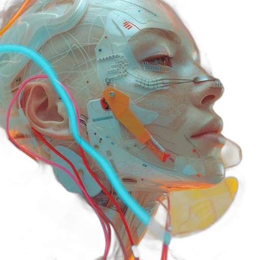 robot, mask, face, crown transparent PNG cut-out