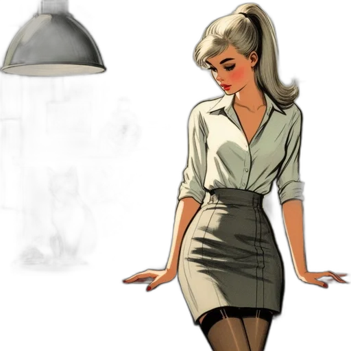 dress, hat, concept art, 3d render transparent PNG cut-out