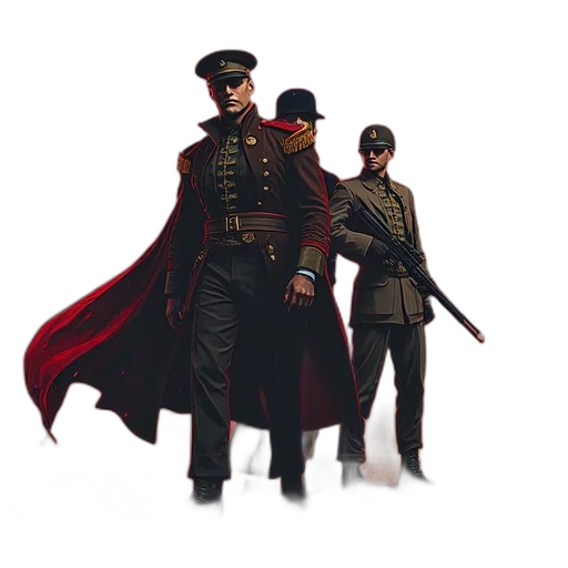 staff, jacket, hat, concept art transparent PNG cut-out