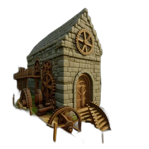 building, furniture, 3d render, concept art transparent PNG cut-out