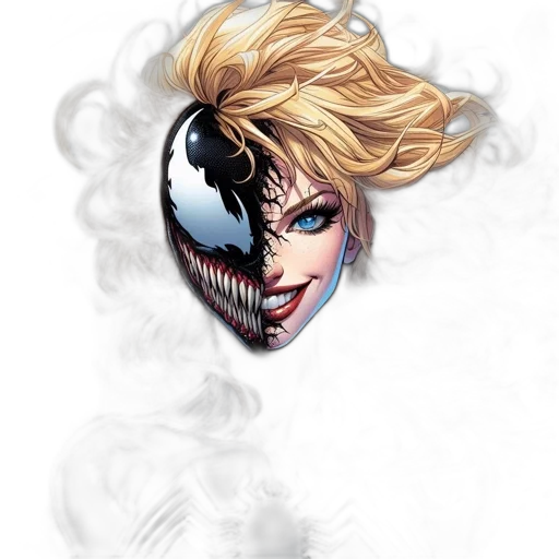 mask, face, comic book art, concept art transparent PNG cut-out
