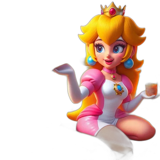 crown, dress, 3d render, concept art transparent PNG cut-out