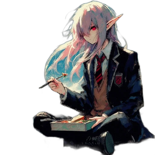 food, jacket, dragon, staff transparent PNG cut-out