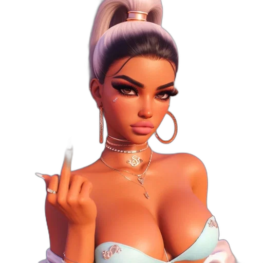 jewelry, staff, dress, 3d render transparent PNG cut-out