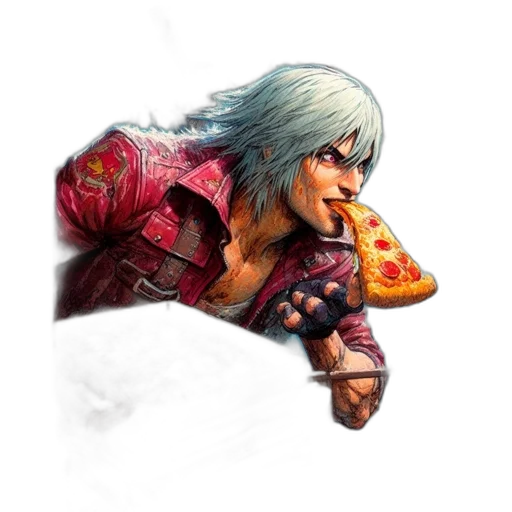 food, jacket, face, weapon transparent PNG cut-out