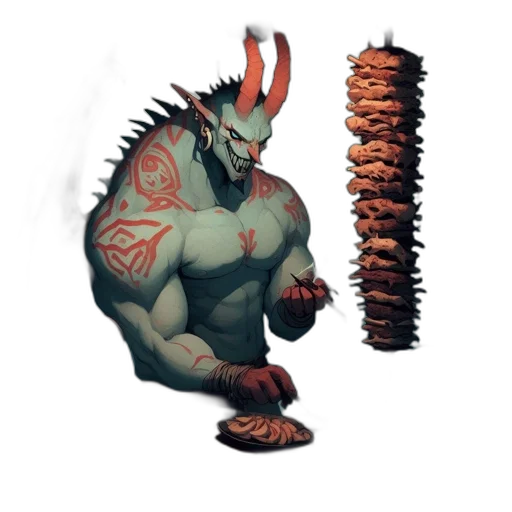 food, staff, dragon, creature transparent PNG cut-out