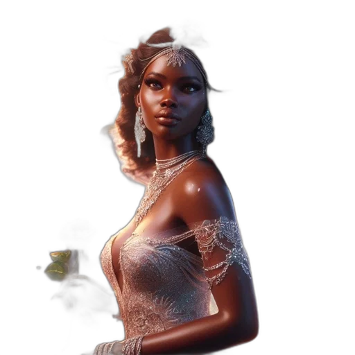 dress, crown, jewelry, face transparent PNG cut-out
