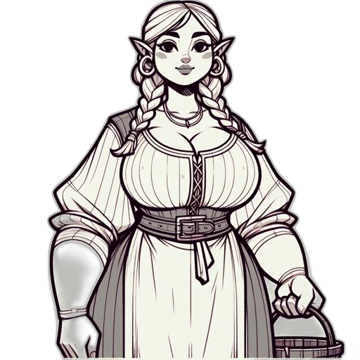 dress, staff, concept art, fantasy art transparent PNG cut-out