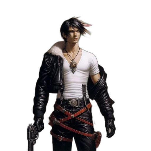 jacket, weapon, concept art, fantasy art transparent PNG cut-out