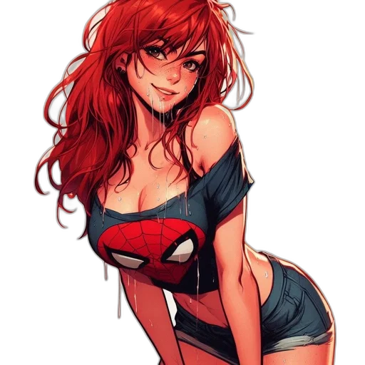 comic book art, concept art, anime, watercolor transparent PNG cut-out