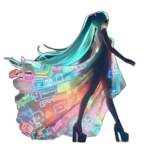 dress, hair, jacket, weapon transparent PNG cut-out