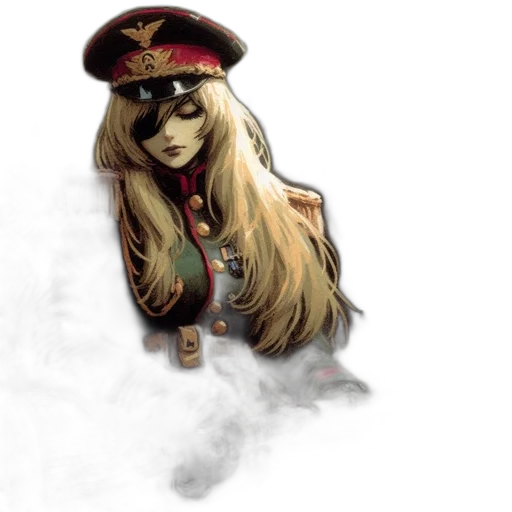 jacket, staff, hat, comic book art transparent PNG cut-out