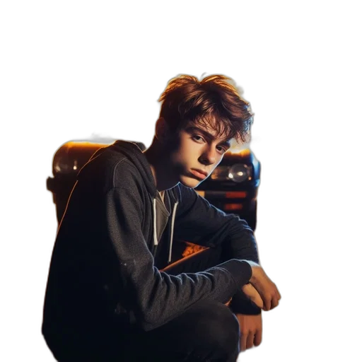 jacket, face, robot, creature transparent PNG cut-out