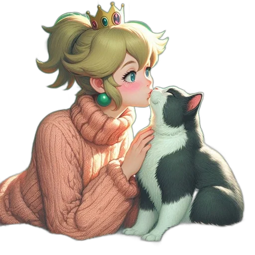 crown, animal, watercolor, pixel art transparent PNG cut-out