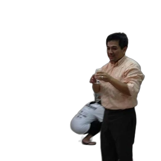 staff, umbrella, jacket, robot transparent PNG cut-out