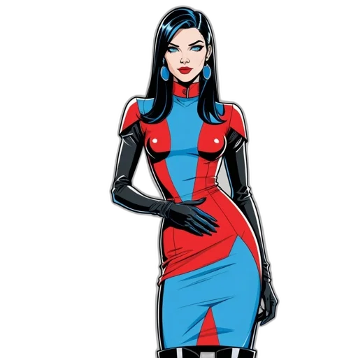 dress, comic book art, concept art, cartoon transparent PNG cut-out