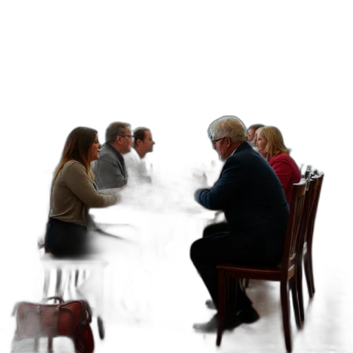 staff, furniture, 3d render, group transparent PNG cut-out