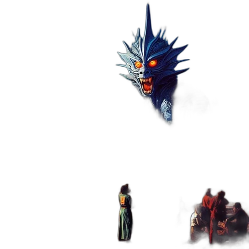 dragon, creature, mask, crown transparent PNG cut-out
