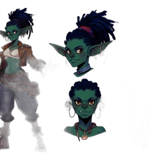 concept art, fantasy art, 3d render, comic book art transparent PNG cut-out