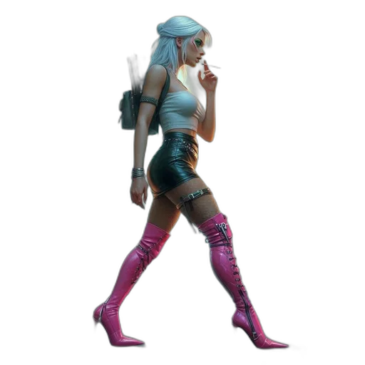robot, weapon, concept art, cyberpunk transparent PNG cut-out