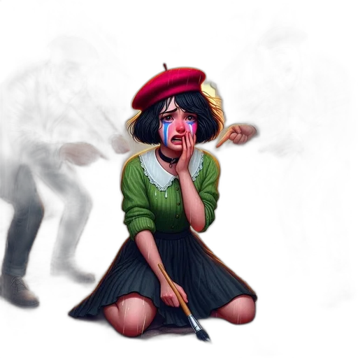 mask, staff, face, creature transparent PNG cut-out
