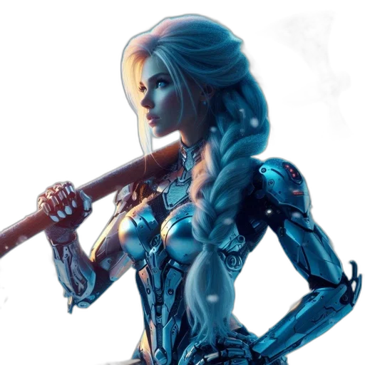 robot, concept art, comic book art, cyberpunk transparent PNG cut-out