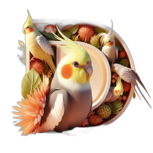 food, animal, photorealistic, 3d render transparent PNG cut-out