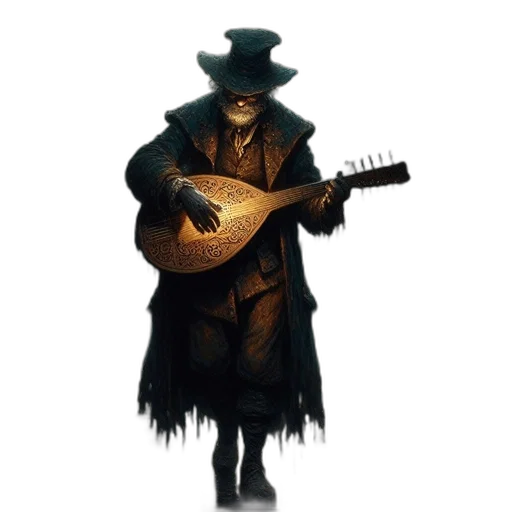 hat, jacket, mask, staff transparent PNG cut-out