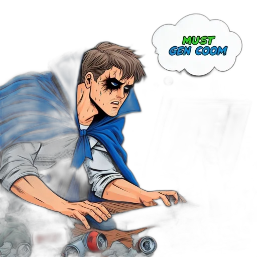 comic book art, cartoon, concept art, photorealistic transparent PNG cut-out