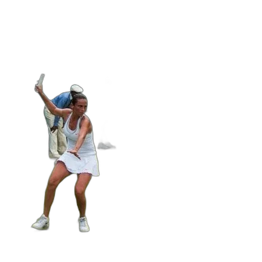woman, white, tennis, outfit transparent PNG cut-out