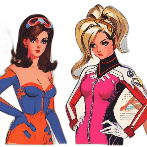 comic book art, concept art, cartoon, fantasy art transparent PNG cut-out