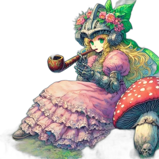 dress, staff, crown, weapon transparent PNG cut-out
