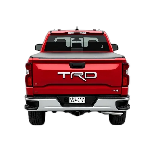 3d render, red, pickup, truck transparent PNG cut-out