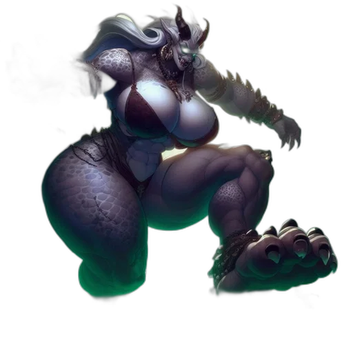 dragon, staff, creature, weapon transparent PNG cut-out