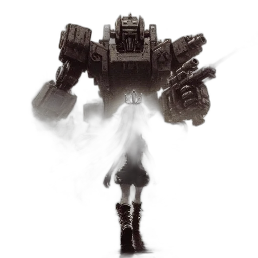 robot, weapon, face, creature transparent PNG cut-out