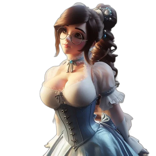 dress, staff, concept art, fantasy art transparent PNG cut-out
