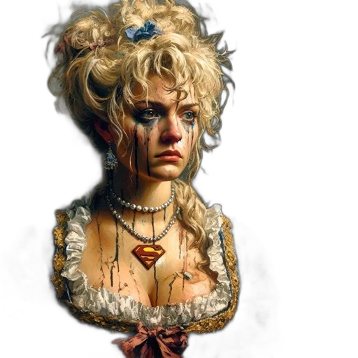 face, dress, concept art, photorealistic transparent PNG cut-out