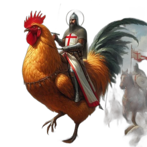 concept art, fantasy art, knight, rides transparent PNG cut-out