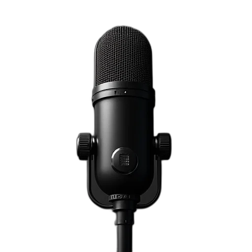 staff, black, universal, microphone transparent PNG cut-out