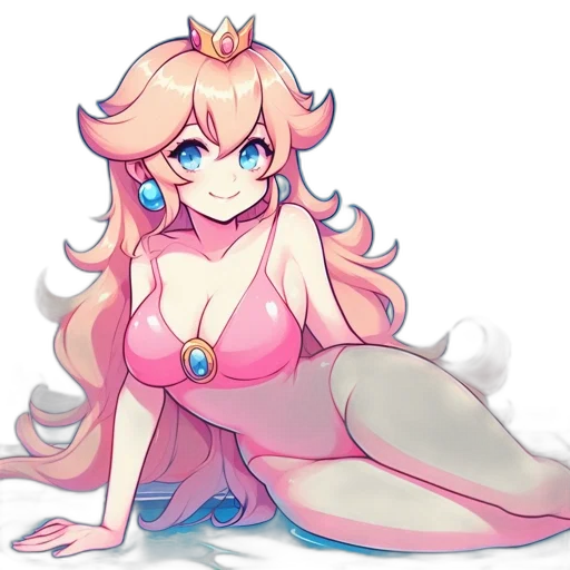 crown, dress, creature, pixel art transparent PNG cut-out