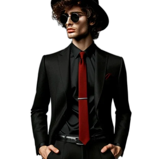 jacket, staff, hat, photorealistic transparent PNG cut-out