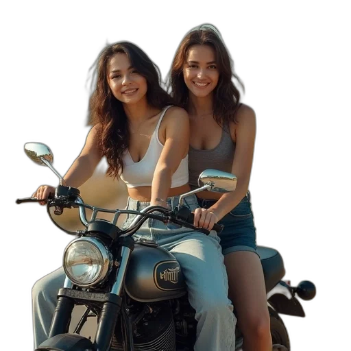 car, photorealistic, two, young transparent PNG cut-out