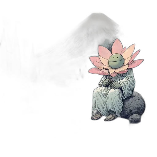 flower, creature, staff, mask transparent PNG cut-out