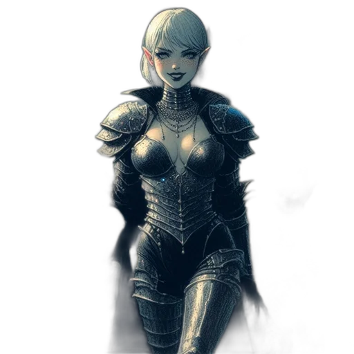 robot, dress, concept art, fantasy art transparent PNG cut-out