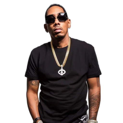man, sunglasses, black, t-shirt transparent PNG cut-out